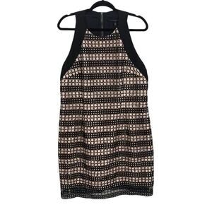 Carmen Marc Valvo Cocktail Dress Plus Size 16 Halter Mini Sheath Silk Party